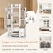 Costway 1/2 PCS Bookshelf Tree-Shaped Bookcase with 13 Storage Shelf Rustic Industrial Style White/Coffee